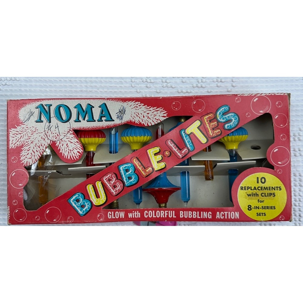 not test Vintage Noma Bubble-Lites Replacement Bulbs Colorful Bubbling Set